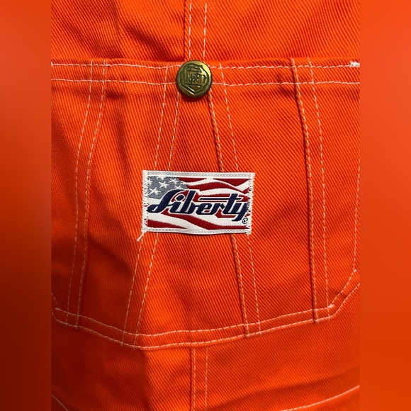 Vintage Liberty Orange Overalls: 60s 70s USA Made . 28W 34 L / XS-SM - Picture 3 of 8